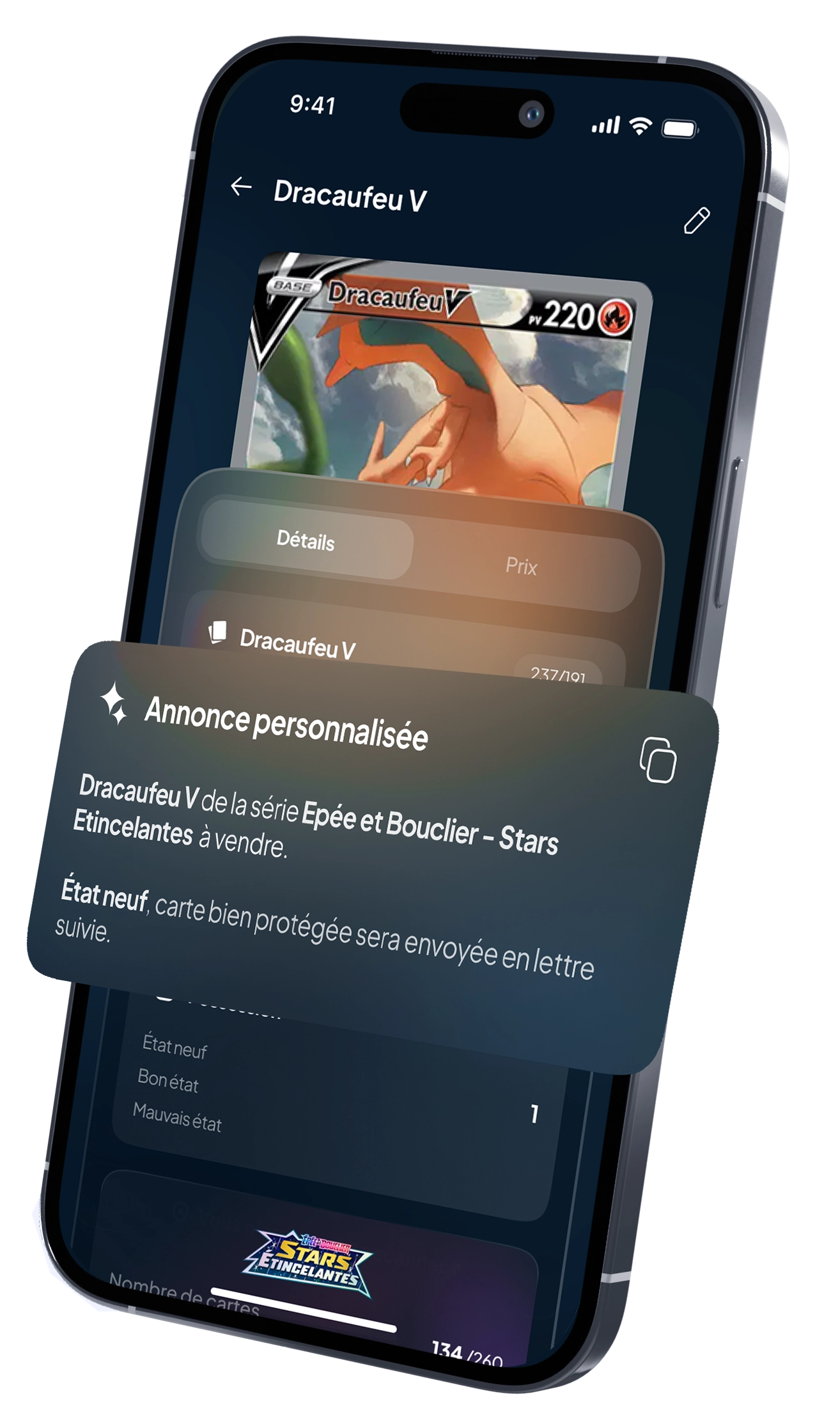 application estimation valeur cartes Pokémon