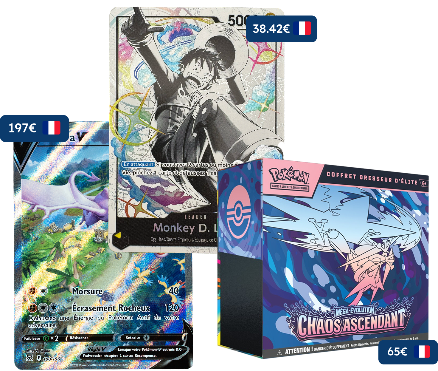 application-valeur-carte-pokemon-et-OnePiece