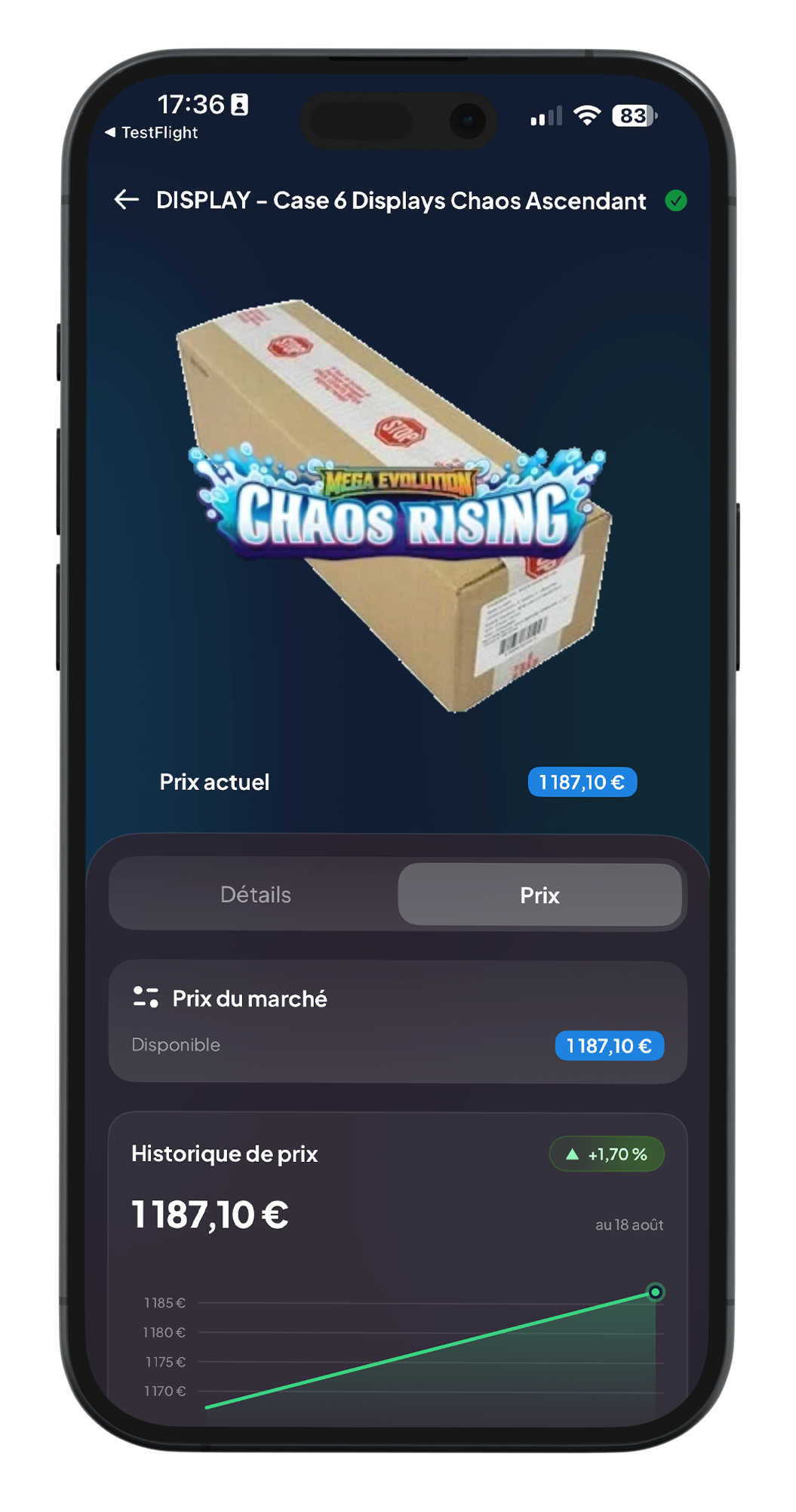 Mockup iPhone : produit scellé et prix du marché